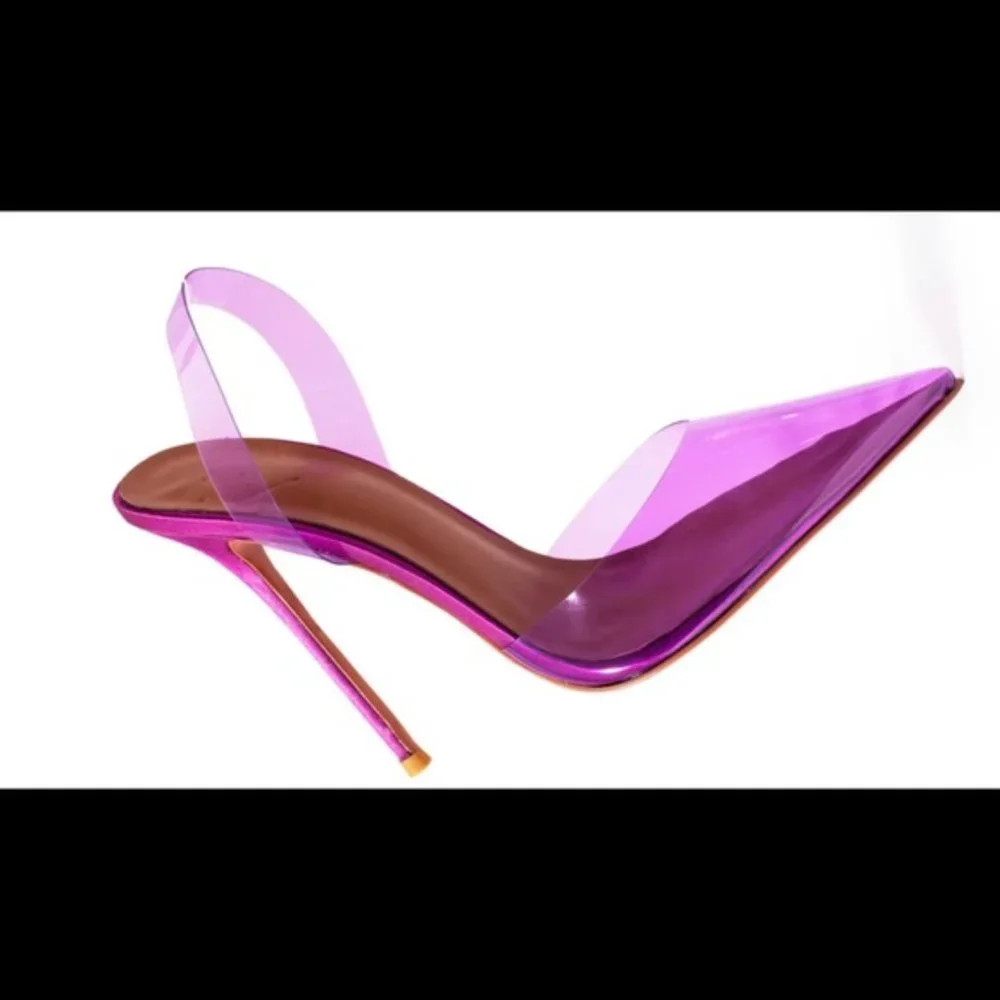 Purple Transparent Slingbacks - Picture 1 of 2